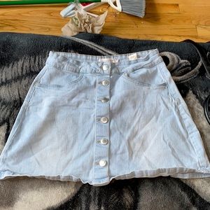 Jean skirt, button up skirt
